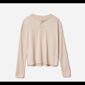 Everlane blush waffle top